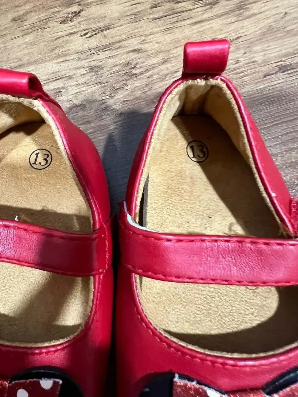 Red Mary Jane Toddler Dress Shoes with Polka Dot Bow Size 13
